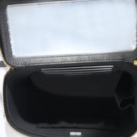 Chanel 22K Black Leather Vanity With Chain