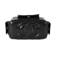 Chanel 22K Black Leather Vanity With Chain