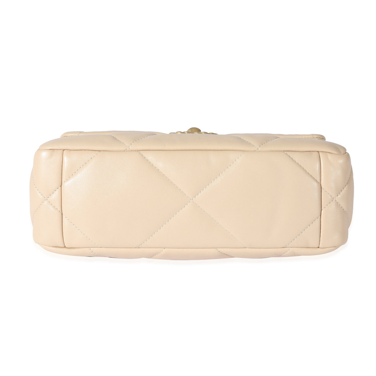 Chanel Beige Quilted Lambskin Medium Chanel 19 Flap Bag