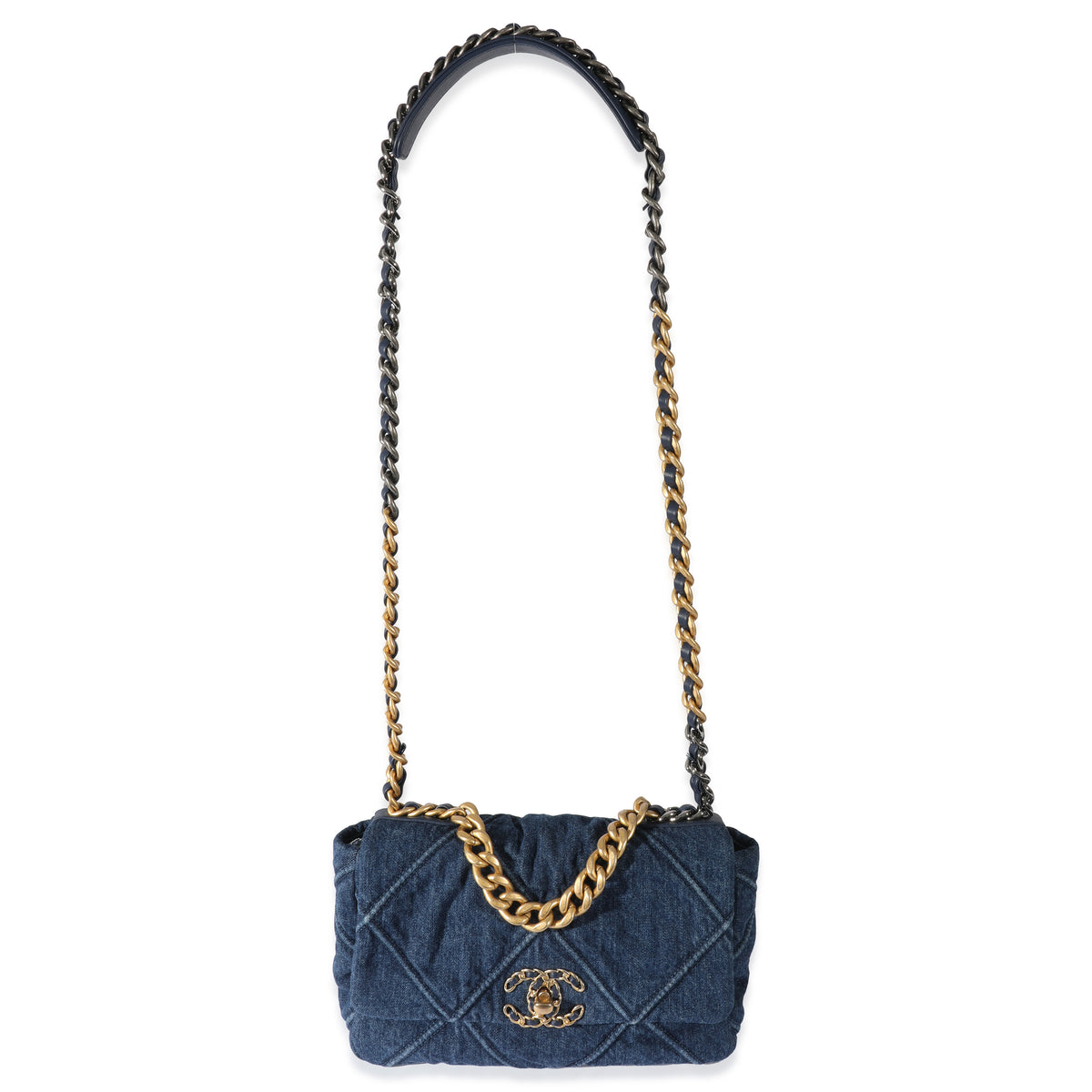 Denim Quilted Medium Chanel 19 Flap Blue – Trends Luxe