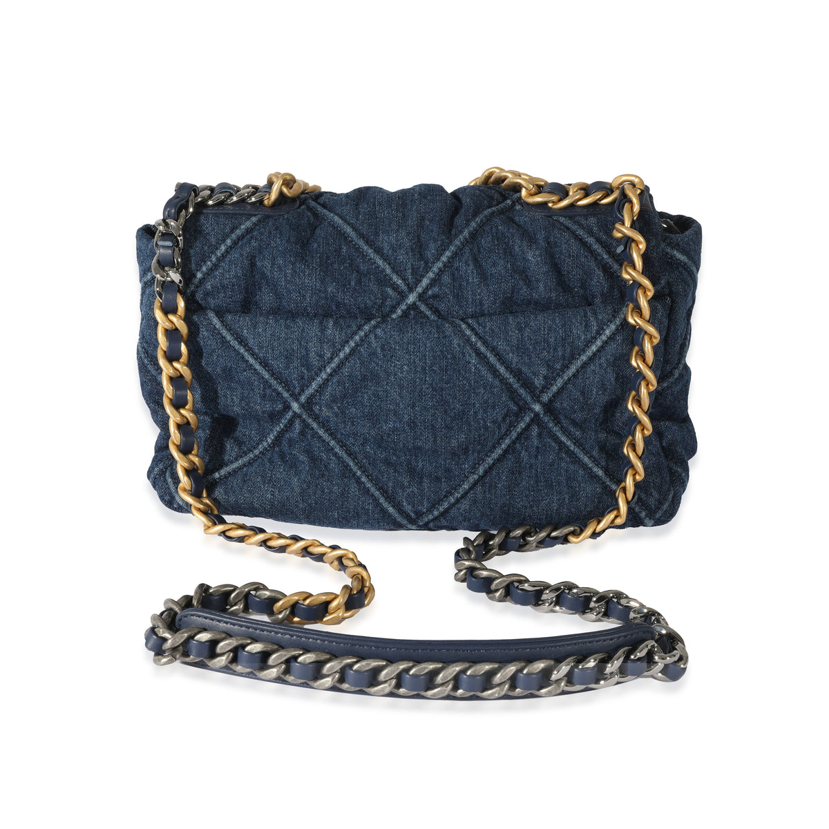 Chanel Blue Quilted Denim Medium Chanel 19 Flap Bag, myGemma, QA