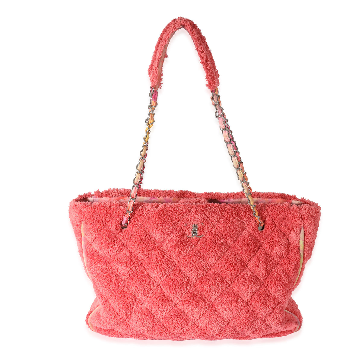 Chanel Coral Tweed Tote Bag