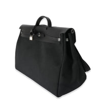 Hermès Black Military Toile Vache Hunter Zip Retourne Herbag Cabine Bag