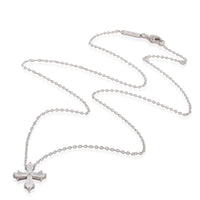 Sabbadini Diamond Cross Small Pendant Necklace in 18K White Gold 0.80 CTW