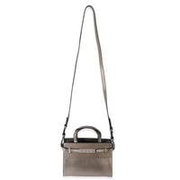 Saint Laurent Silver Leather Nano Manhattan Shopper