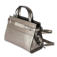 Saint Laurent Silver Leather Nano Manhattan Shopper