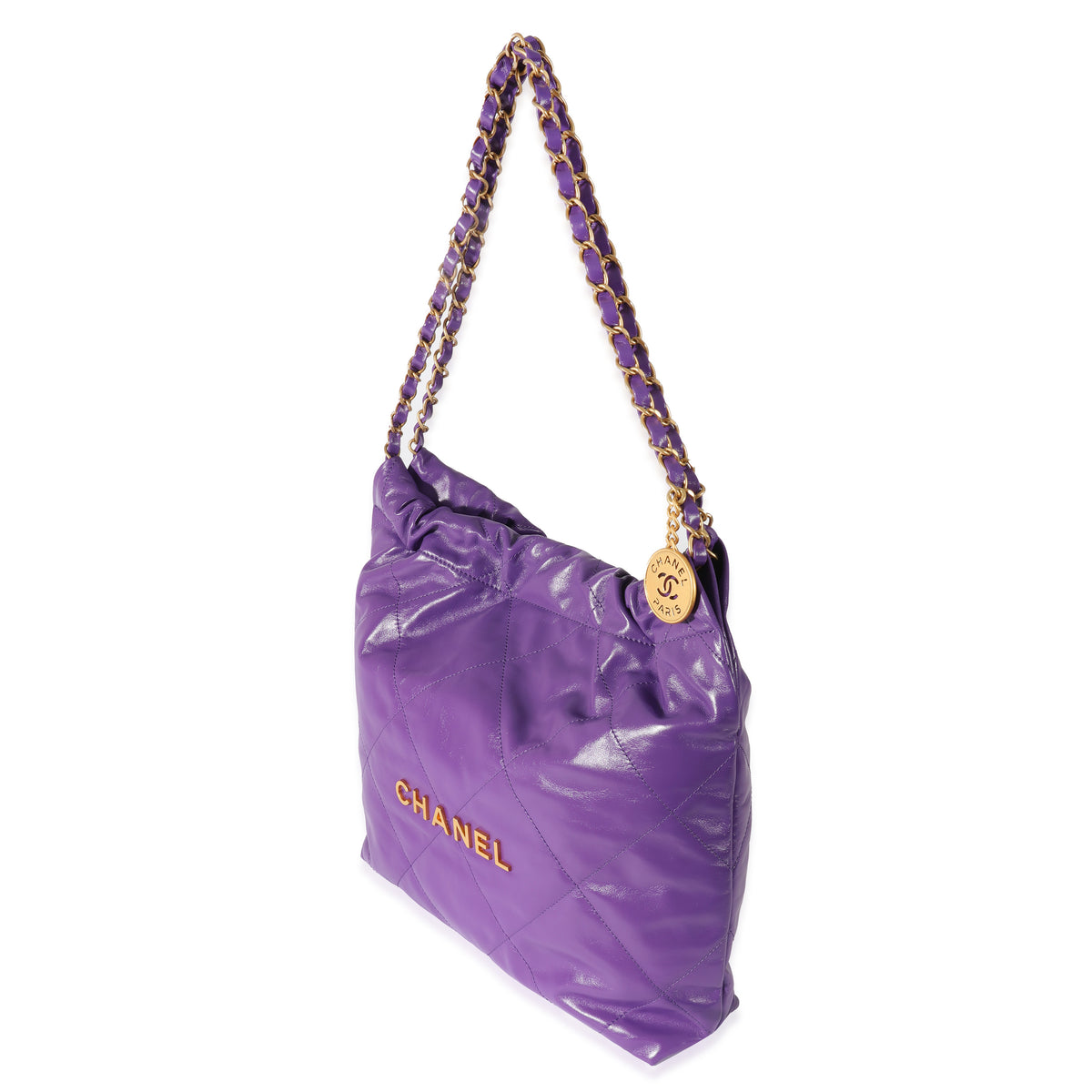 Chanel Shiny Calfskin 22A Purple 22 Bag