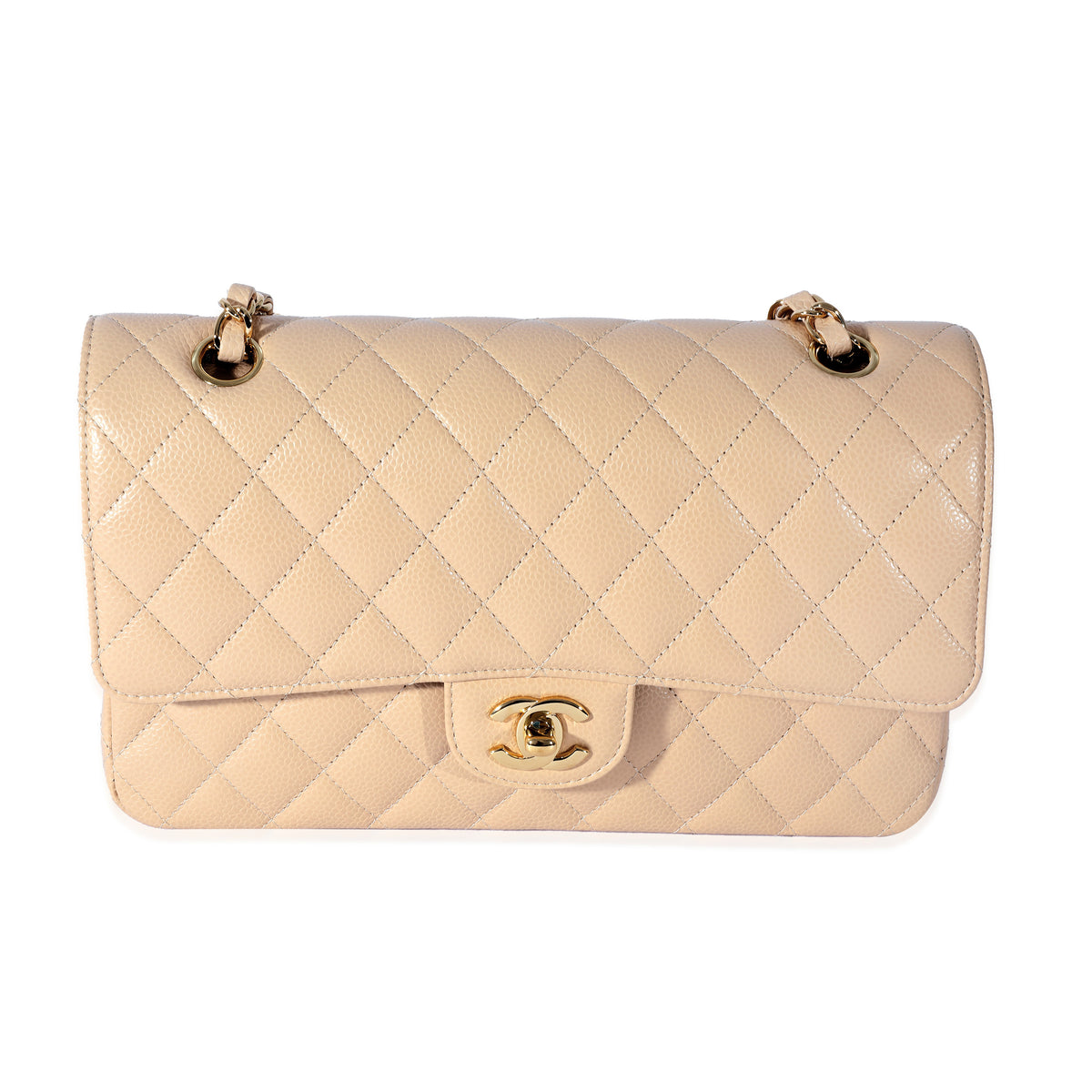 Chanel Beige Caviar Medium Classic Double Flap Bag  Labellov  Buy and  Sell Authentic Luxury