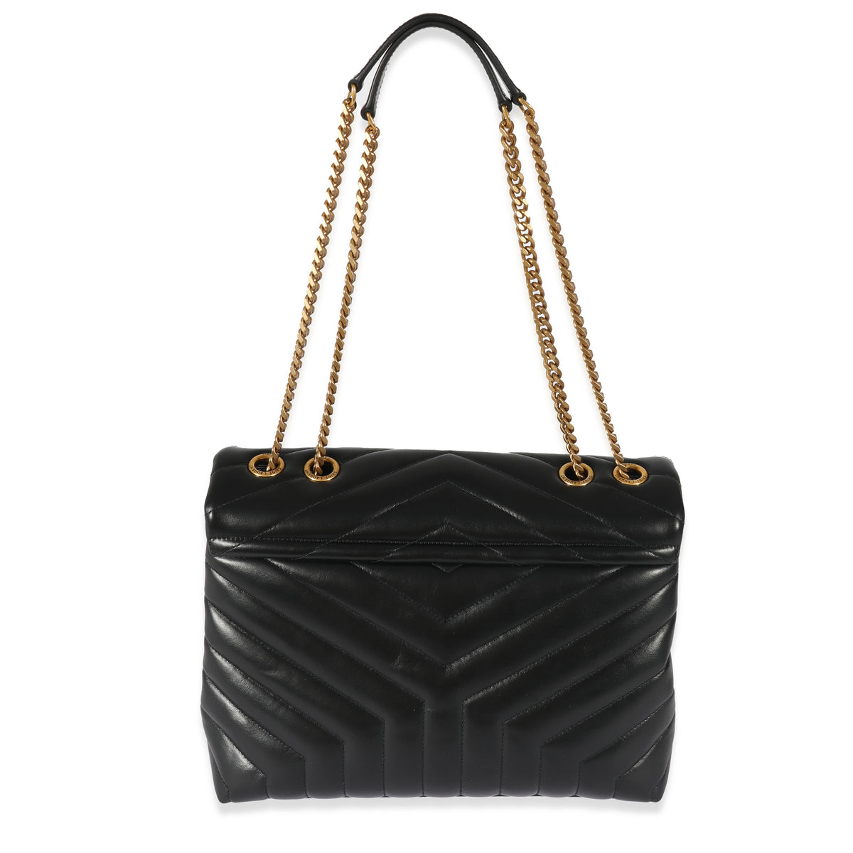 Saint Laurent Black Matelassé Medium LouLou Bag