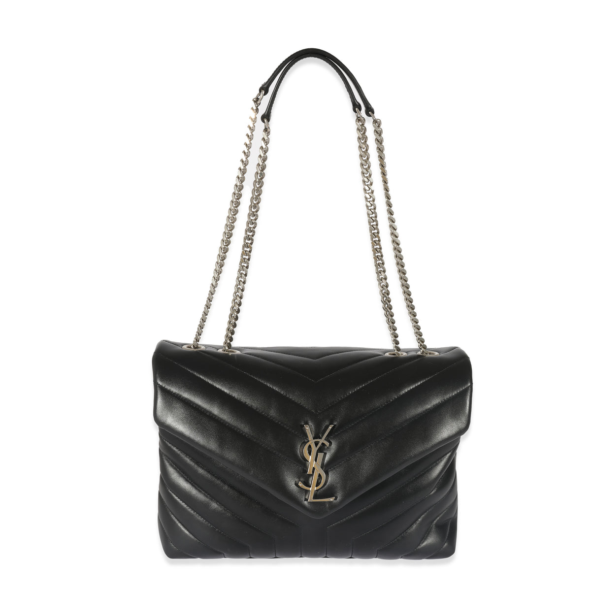 Saint Laurent Black Matelassé Medium LouLou Bag