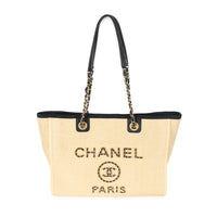 Chanel Natural Raffia Small Deauville Tote