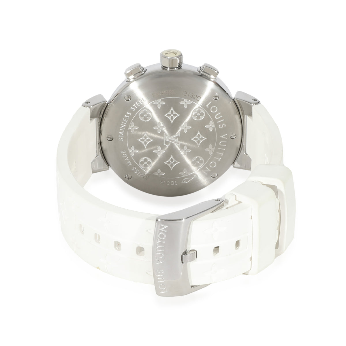Louis Vuitton - Authenticated Tambour Watch - Steel White for Women, Very Good Condition