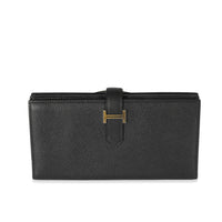 Hermes Black Epsom Bearn Wallet