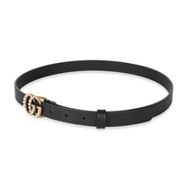 Gucci Double G Pearl Embellished Black Leather Belt