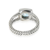 David Yurman Albion Blue Topaz Diamond Ring in  Sterling Silver  0.17 CTW