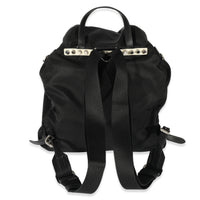 Prada Black Nylon Studded Vela Backpack