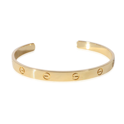 Cartier Love Cuff Bracelet in 18k Yellow Gold (Size 20)