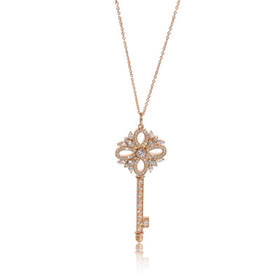 Tiffany & Co. Victoria Key Pendant in 18k Rose Gold 1.14 CTW