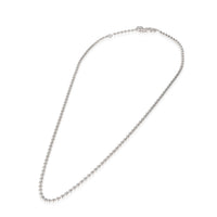 Cartier Bead Chain Necklace in 18k White Gold