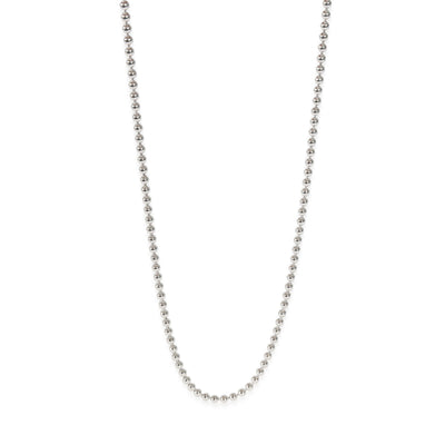 Cartier Bead Chain Necklace in 18k White Gold