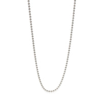 Cartier Bead Chain Necklace in 18k White Gold