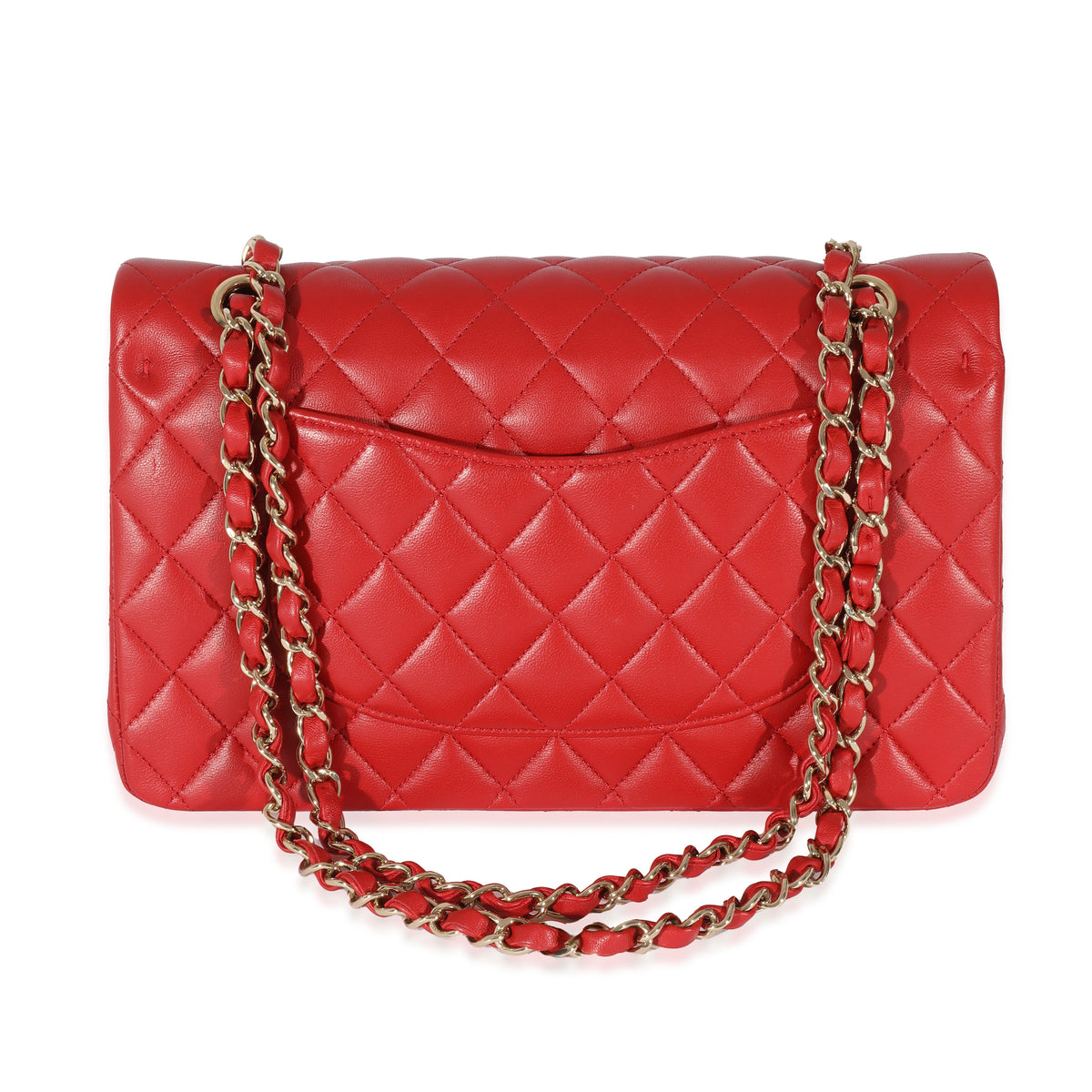 Chanel Red Quilted Lambskin Medium Classic Flap Bag, myGemma