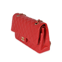 Chanel Red Quilted Lambskin Medium Classic Flap Bag