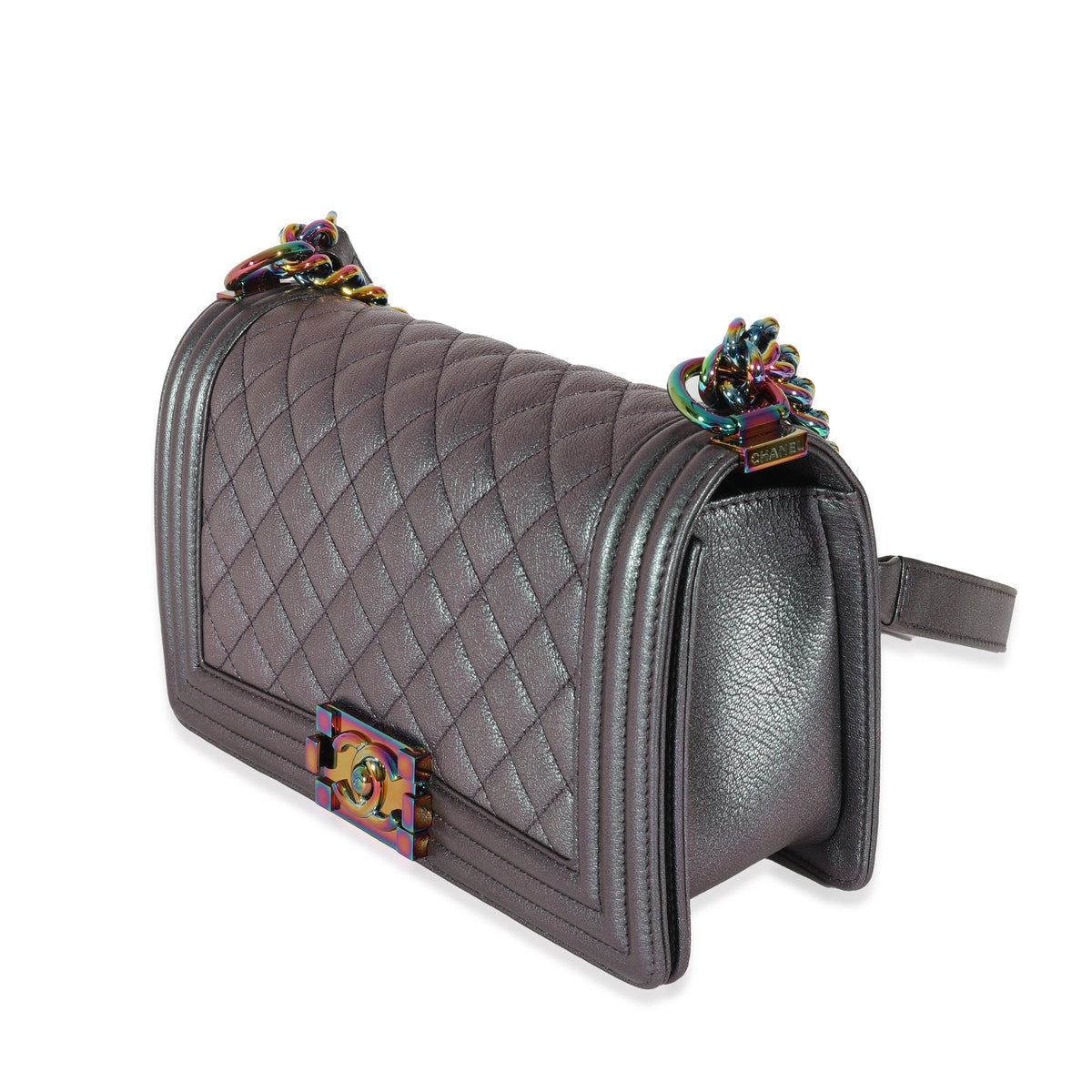 Chanel Purple Calfskin Iridescent Medium Boy Bag myGemma JP