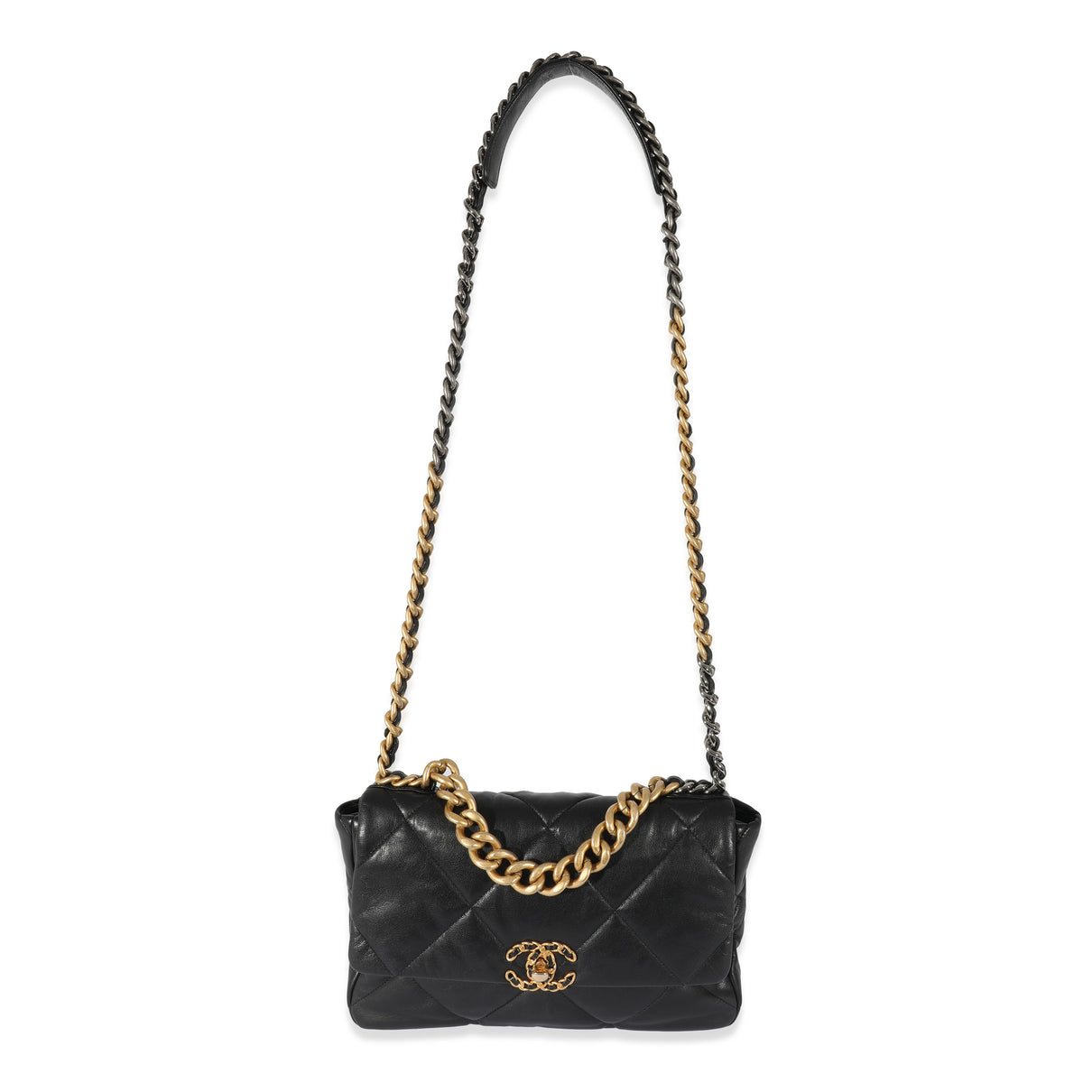 Chanel Black Lambskin Quilted Chanel 19 O Case, myGemma