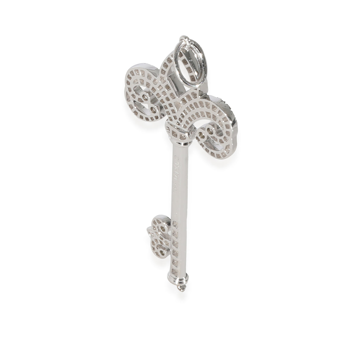 Tiffany & Co. Fleur De Lis Key Pendant in  Platinum 0.37 CTW