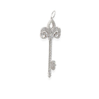 Tiffany & Co. Fleur De Lis Key Pendant in  Platinum 0.37 CTW