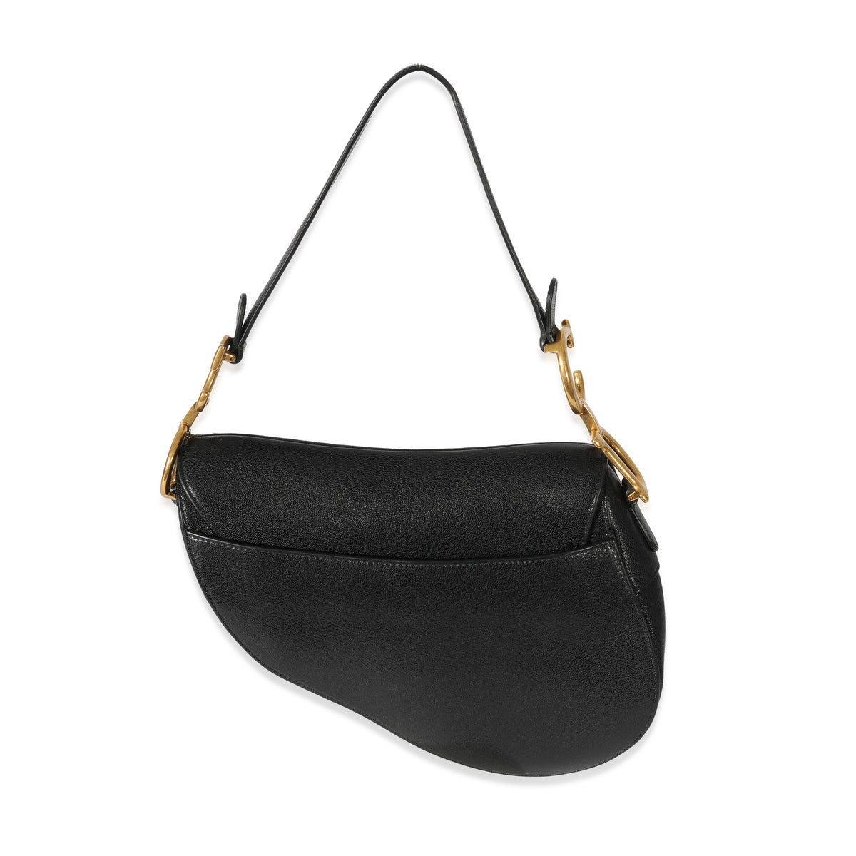 Christian Dior Black Calfskin Saddle Bag