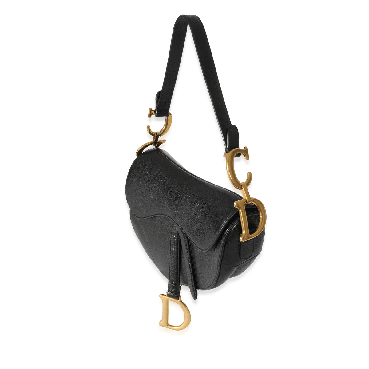 Saddle bag best sale in black calfskin