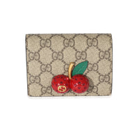 Gucci GG Supreme Cherries Card Case Wallet