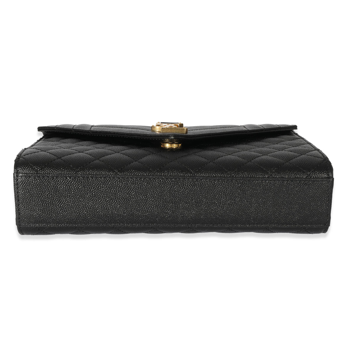 Saint Laurent Black Mix Matelassé Grain De Poudre Medium Envelope Bag