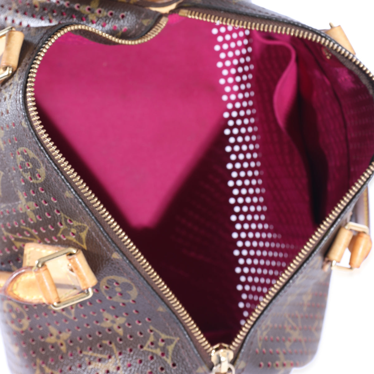 Vintage Louis Vuitton Monogram Perforated Fuchsia Shoulder Bag