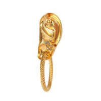 Gucci Ear Shape Hoop Single Gold Plated Earring