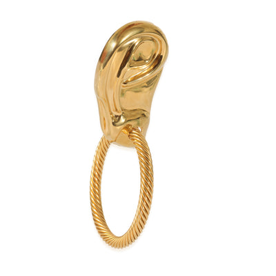 Gucci Ear Shape Hoop Single Gold Plated Earring