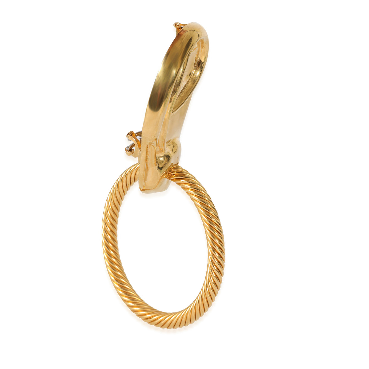 Gucci Ear Shape Hoop Single Gold Plated Earring