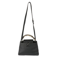 Louis Vuitton Black Taurillon Python Capucines MM