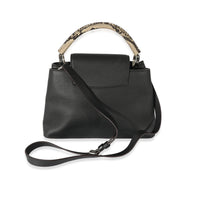 Louis Vuitton Black Taurillon Python Capucines MM