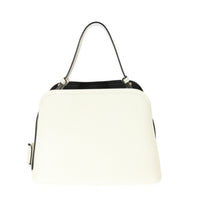 Prada White Saffiano Leather Small Matinée Bag