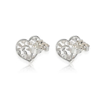 Tiffany & Co. Paloma Picasso Olive Leaf Earrings Heart in Sterling Silver
