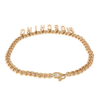 Moschino Curb Link Logo Gold Tone Belt