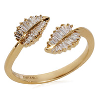 Anita Ko Palm Leaf Bypass Ring in 18k Yellow Gold 0.37 CTW