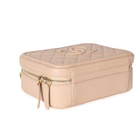 Chanel Beige Caviar CC Filigree Vanity Case