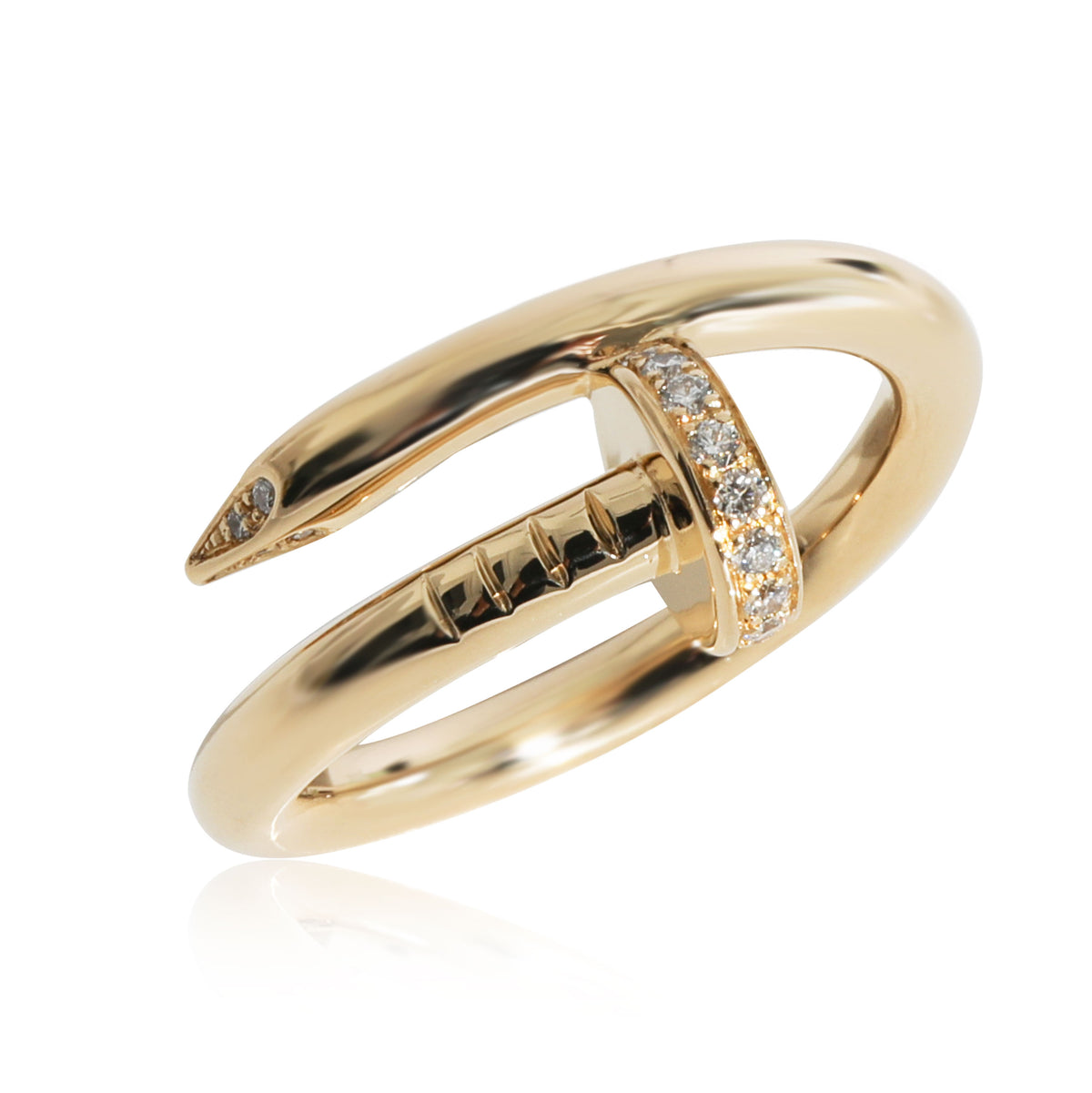 Cartier Juste Un Clou Diamond Ring in 18k Yellow Gold 0.13 CTW