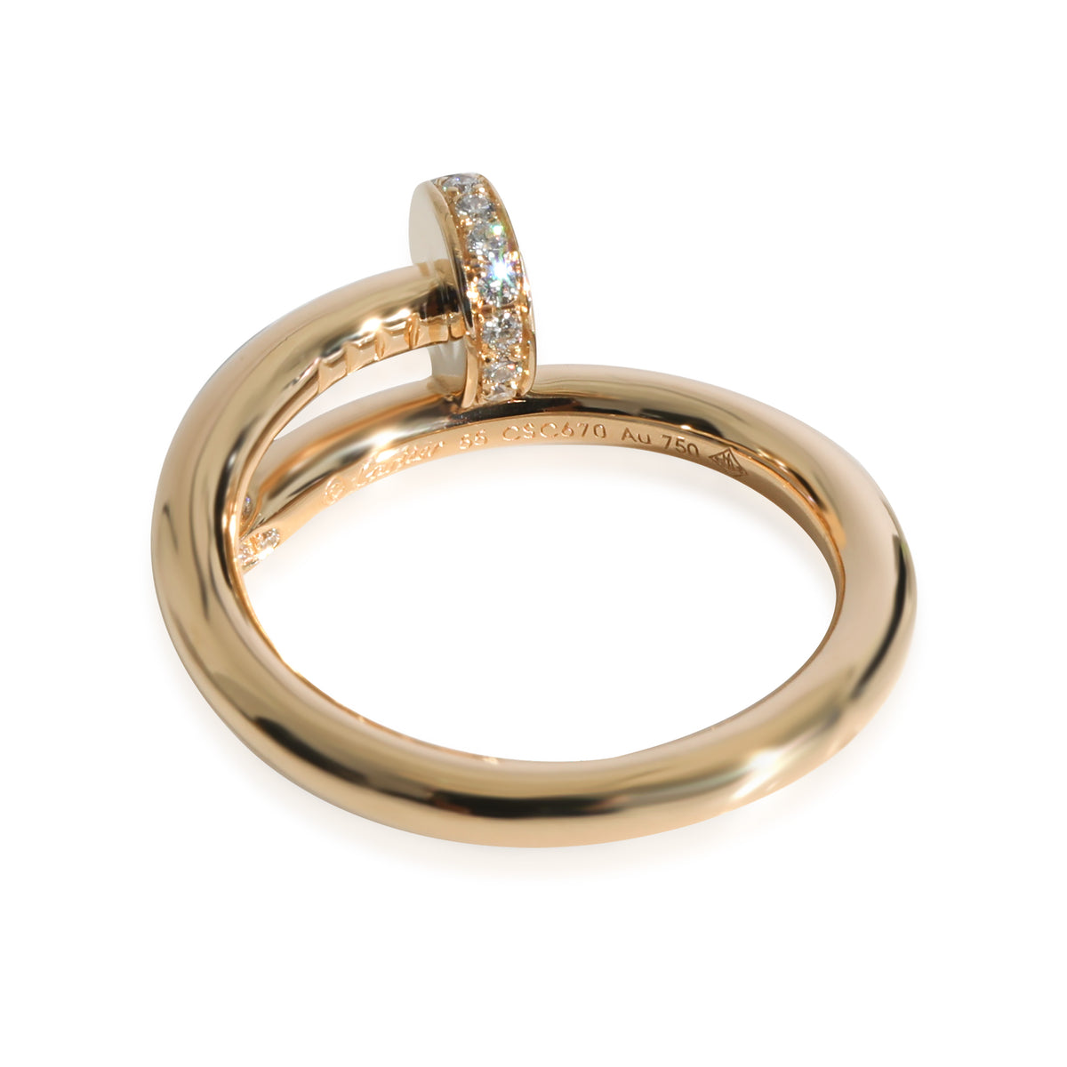 Cartier Juste Un Clou Diamond Ring in 18k Yellow Gold 0.13 CTW