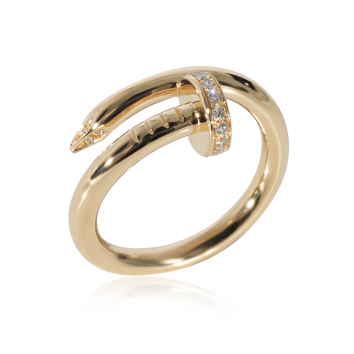 Cartier Juste Un Clou Diamond Ring in 18k Yellow Gold 0.13 CTW