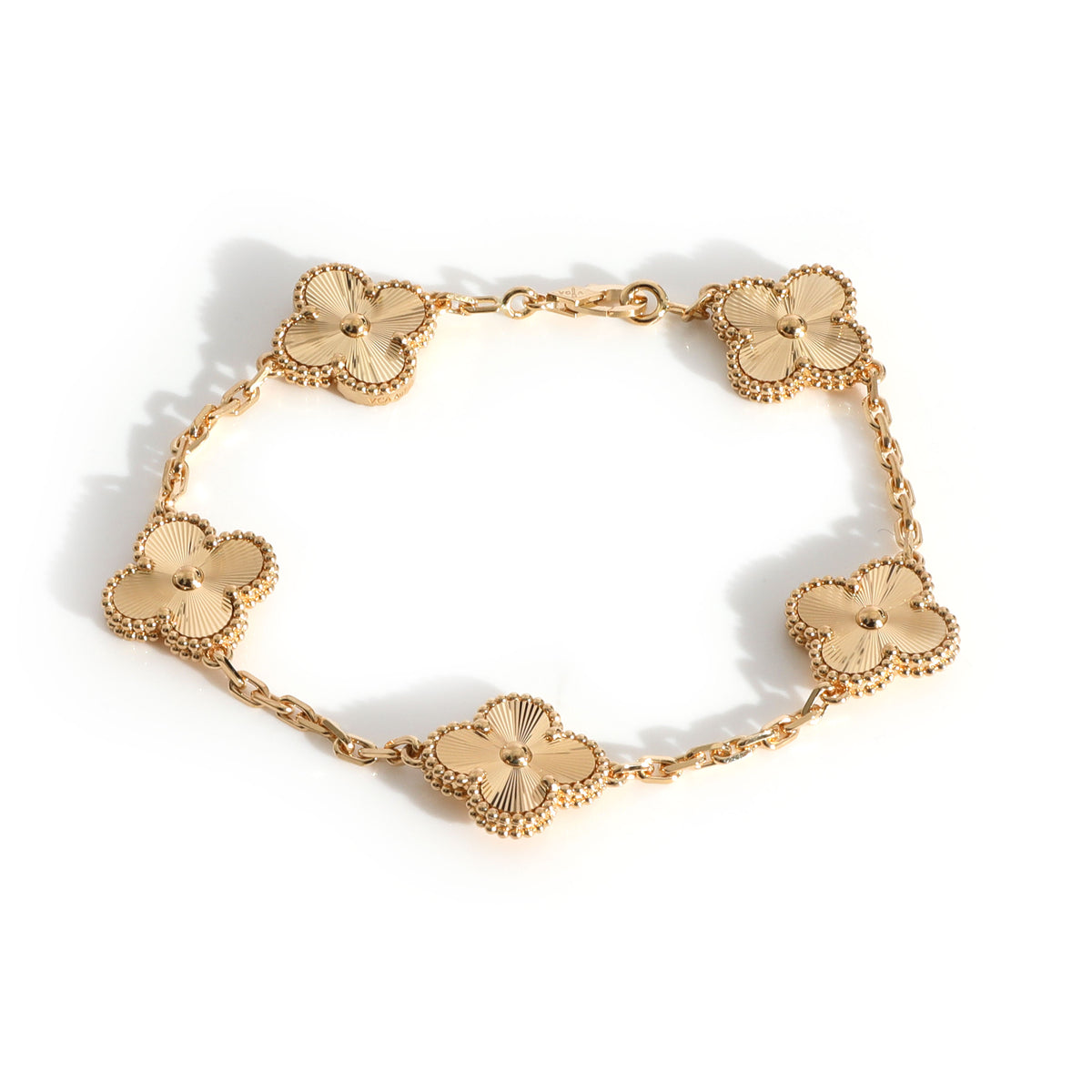 Van Cleef Arpels Vintage Alhambra Bracelet in 18k Yellow Gold